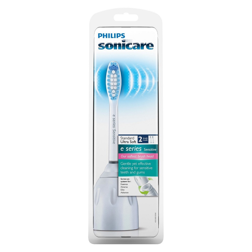 slide 4 of 7, Philips Sonicare HX7052/64 e-Series Sensitive Replacement Toothbrush Head, 2 ct