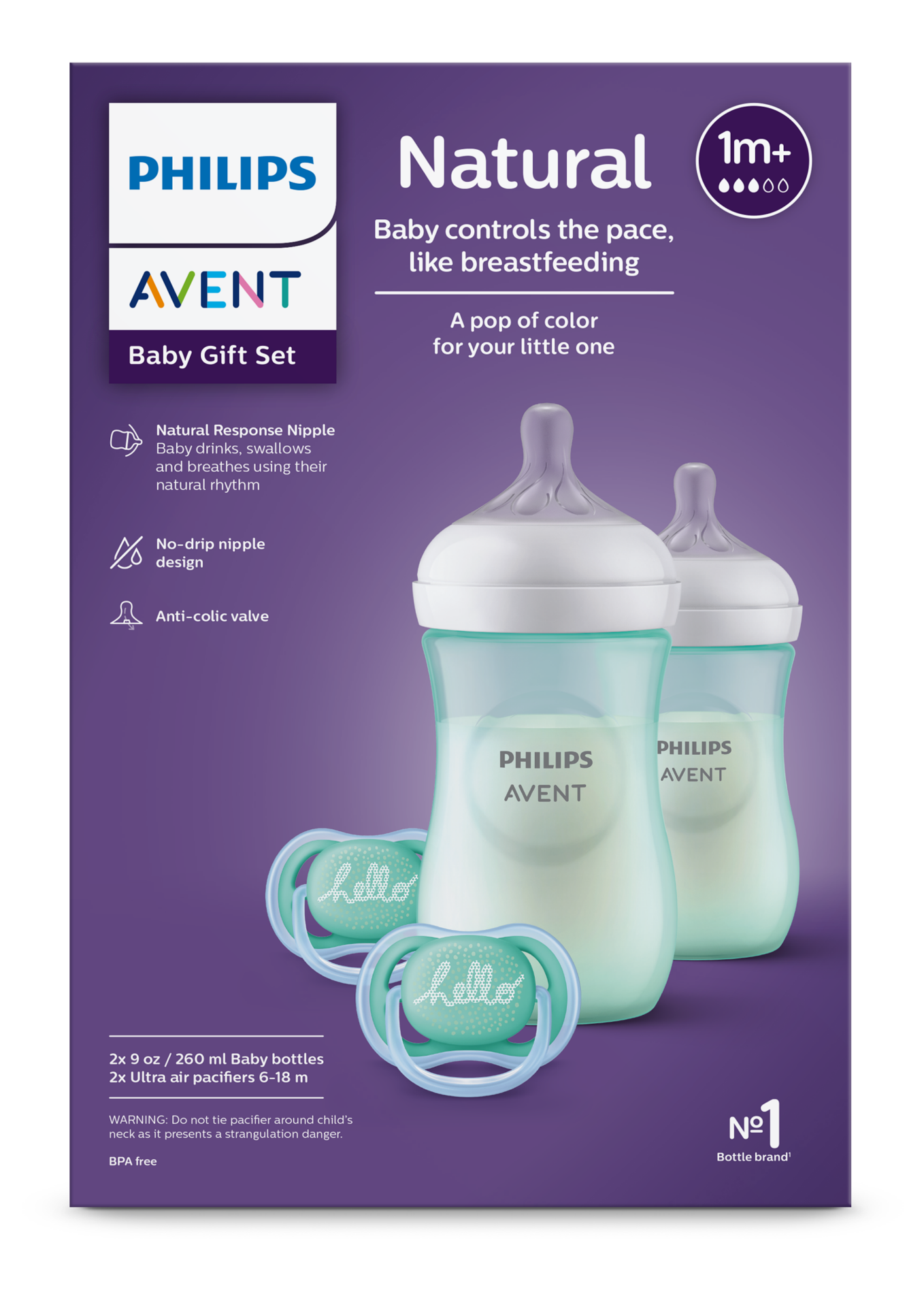 slide 2 of 2, Philips Avent 1m+ Natural Baby Gift Set 4 Pieces 1 ea, 1 ct