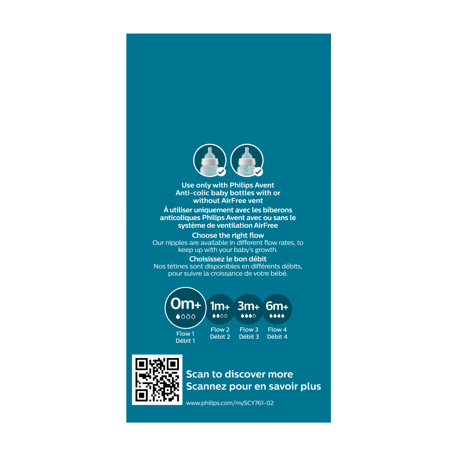 slide 2 of 2, Philips Avent Natural Response Nipple Flow 1, 2pk, SCY961/02, 2 ct