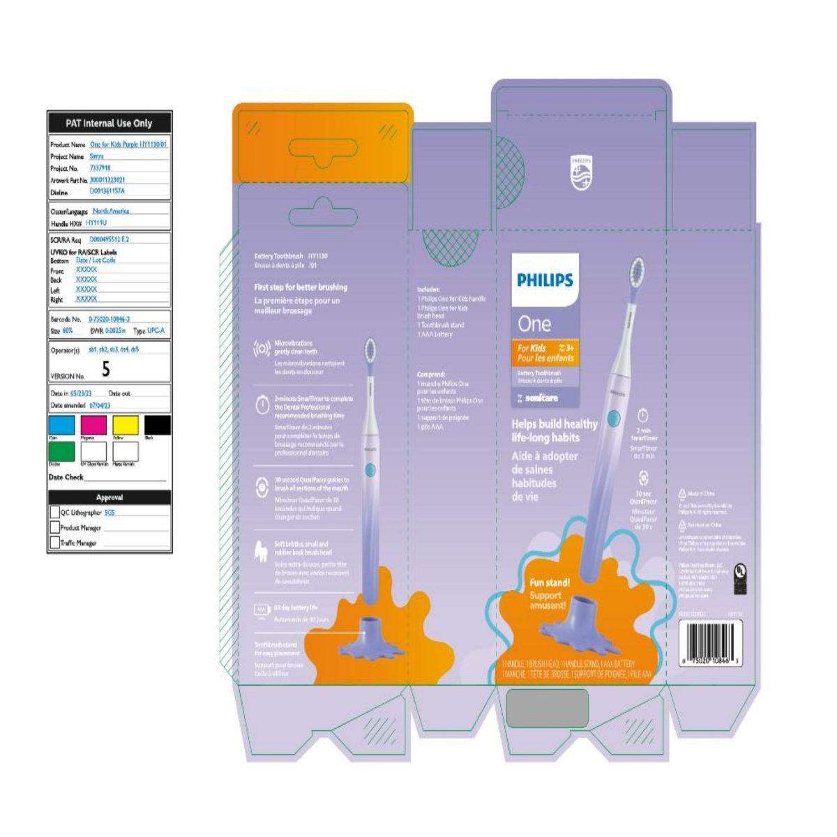 slide 2 of 2, Philips One Battery Toothbrush for Kids 1 ea, 1 ct