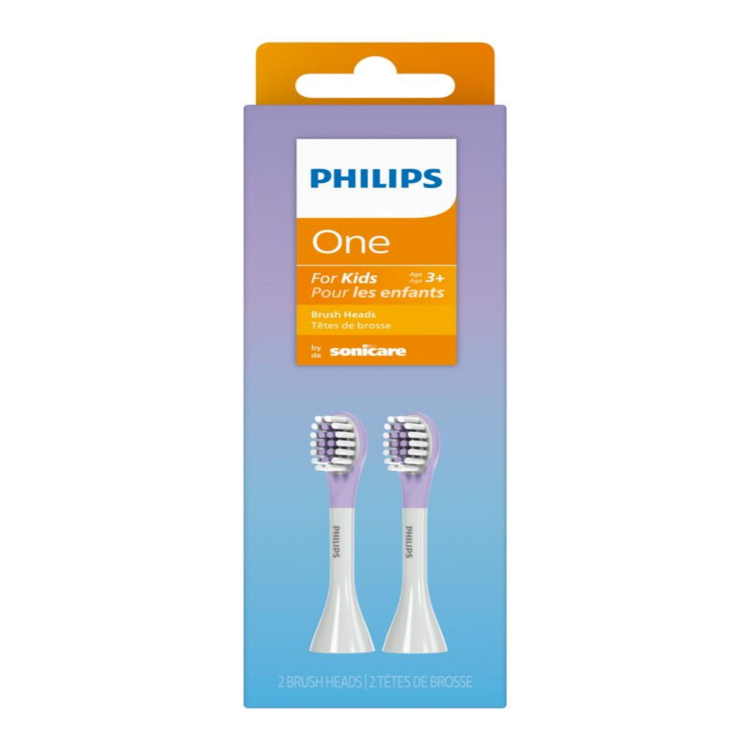 slide 1 of 2, Philips For Kids 3+ Brush Heads 2 ea, 2 ct