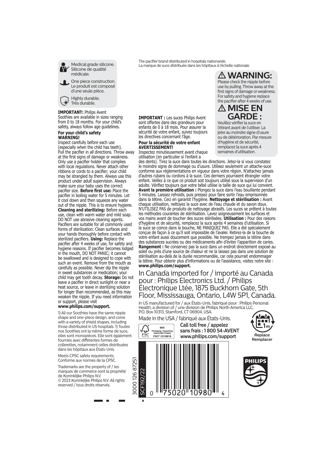 slide 2 of 2, Philips Avent 3-18m Pacifier 2 Each, 2 ct