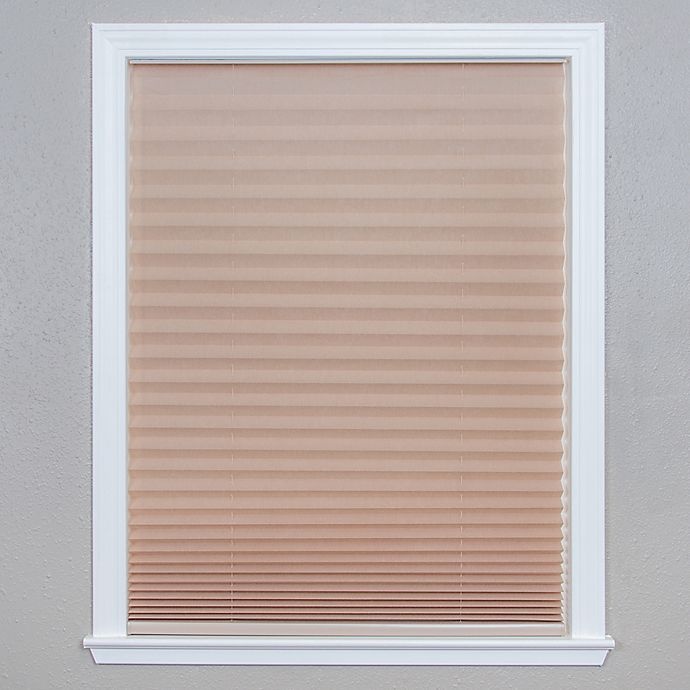 slide 2 of 5, Redi Shade Easy Lift Cordless Pleated Soft-Spun Shade - Natural, 48 in x 64 in