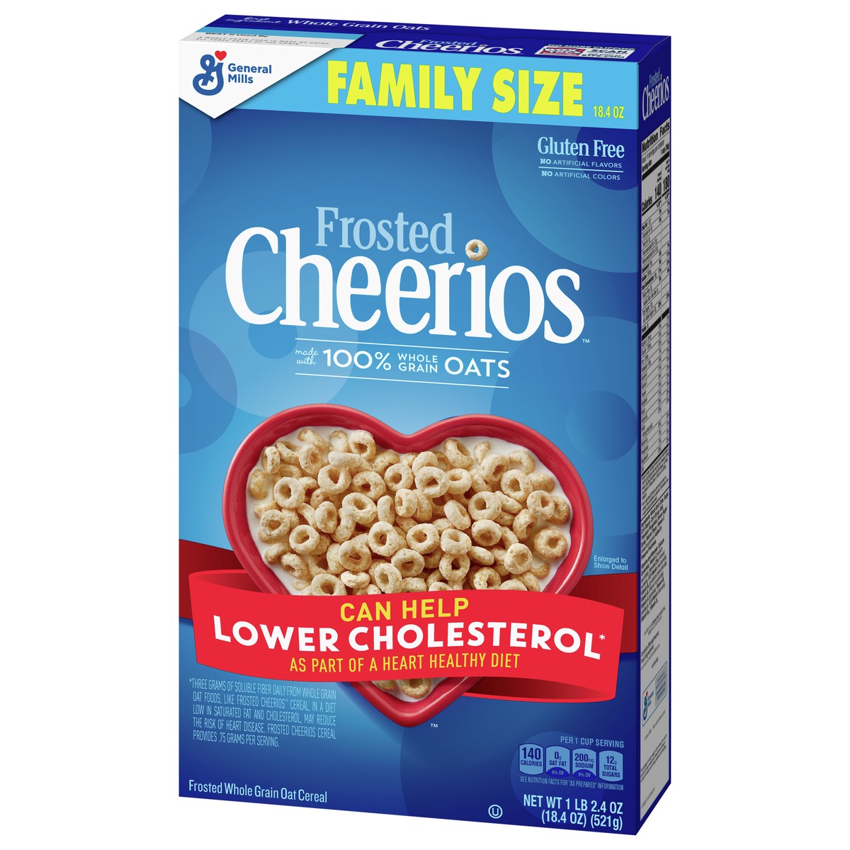 slide 7 of 14, Cheerios Frosted Cheerios, Heart Healthy Cereal, Family Size, 18.4 oz, 18.4 oz