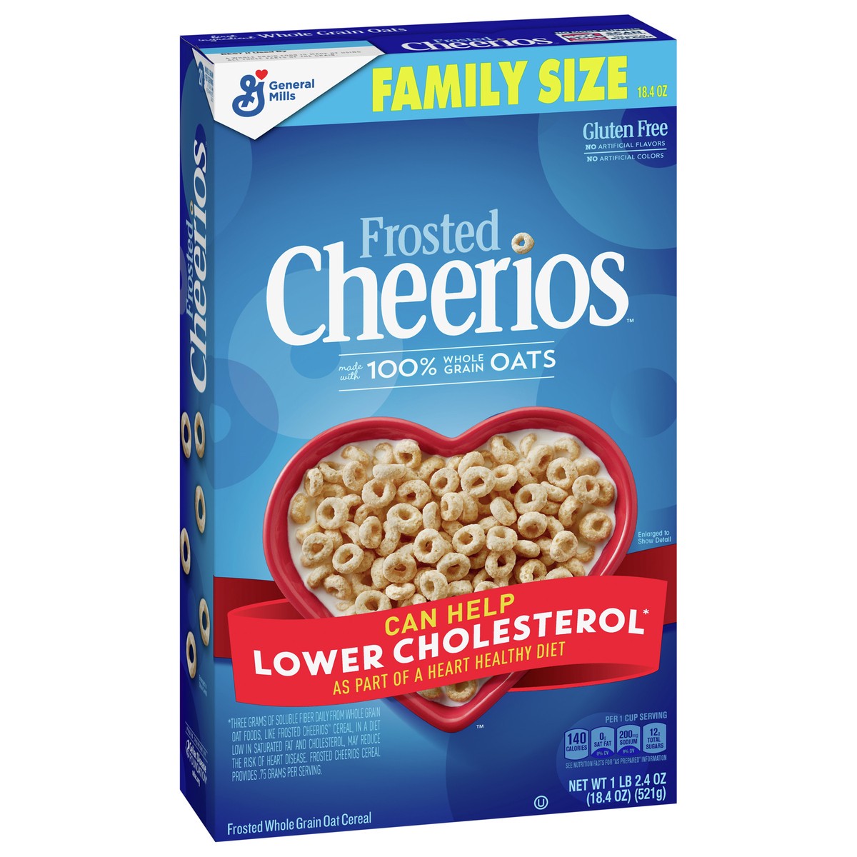 slide 10 of 14, Cheerios Frosted Cheerios, Heart Healthy Cereal, Family Size, 18.4 oz, 18.4 oz