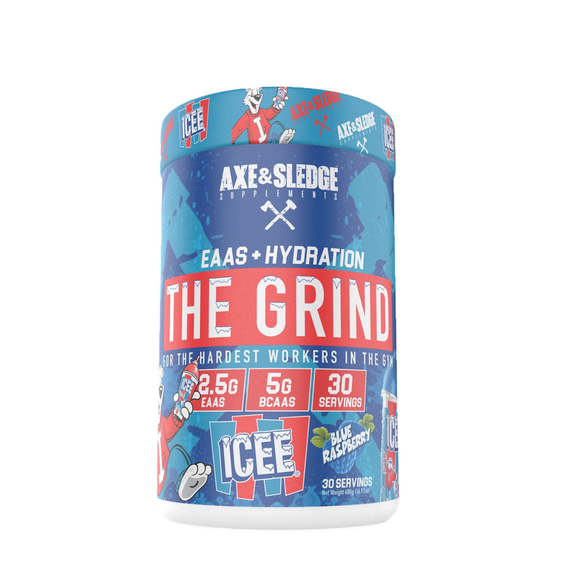 Axe And Sledge Supplements The Grind Bcaas Hydration Blue Raspberry Icee 1 Ct Shipt 4522