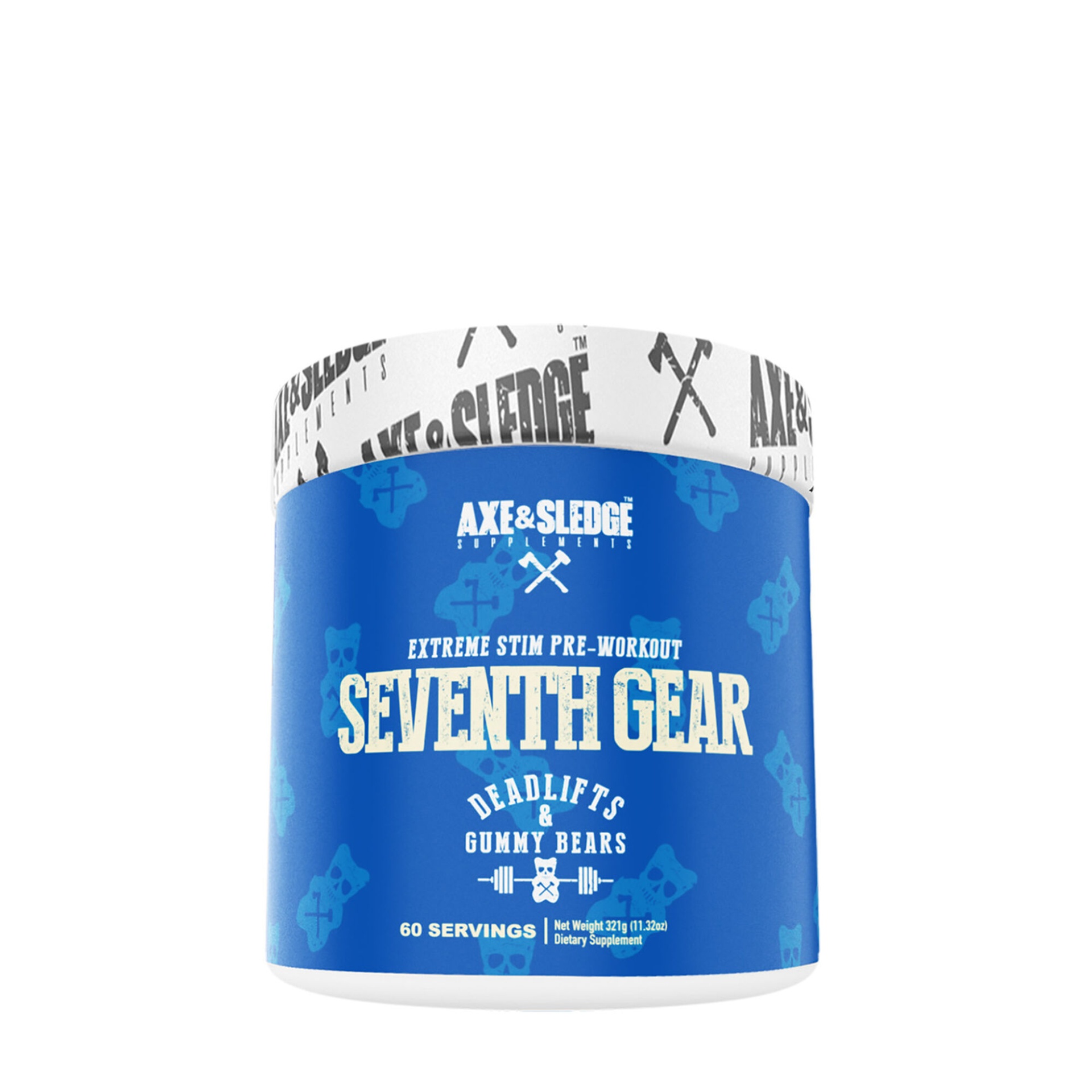 slide 1 of 1, Axe & Sledge Supplements SEVENTH GEAR Extreme Stim Pre-Workout - Deadlifts and Gummy Bears, 1 ct