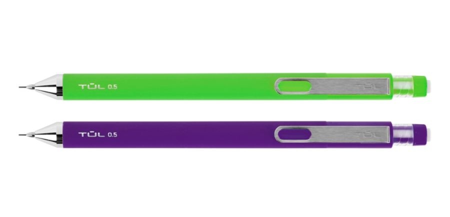 slide 2 of 4, TUL Mechanical Pencils, 0.7 Mm, Lime/Purple Barrels, Pack Of 2 Pencils, 2 ct