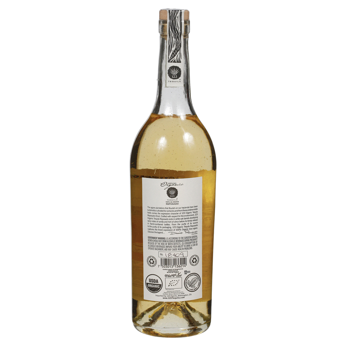 slide 2 of 2, 1-2-3 Organic Tequila Reposado Dos, 750 ml