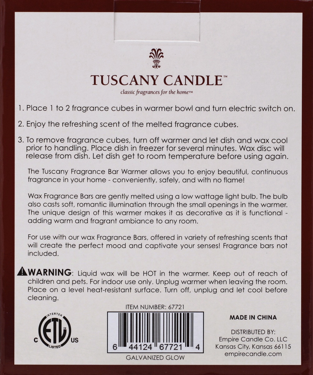 slide 2 of 7, Tuscany Candle Galvanized Metal Wax Warmer - Silver, 1 ct