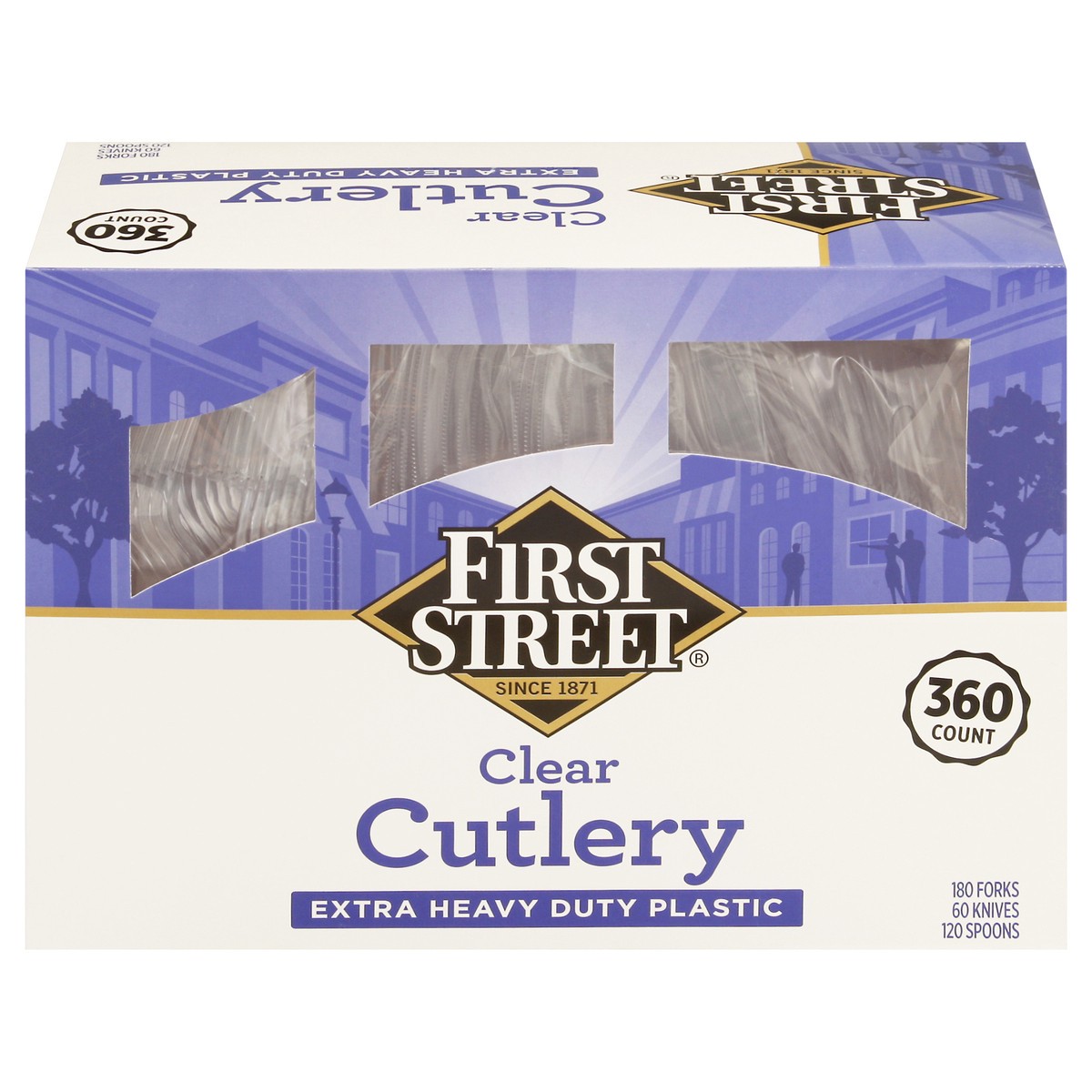 slide 7 of 13, First Street Extra Heavy Duty Clear Cutlery Combo, 360 ct