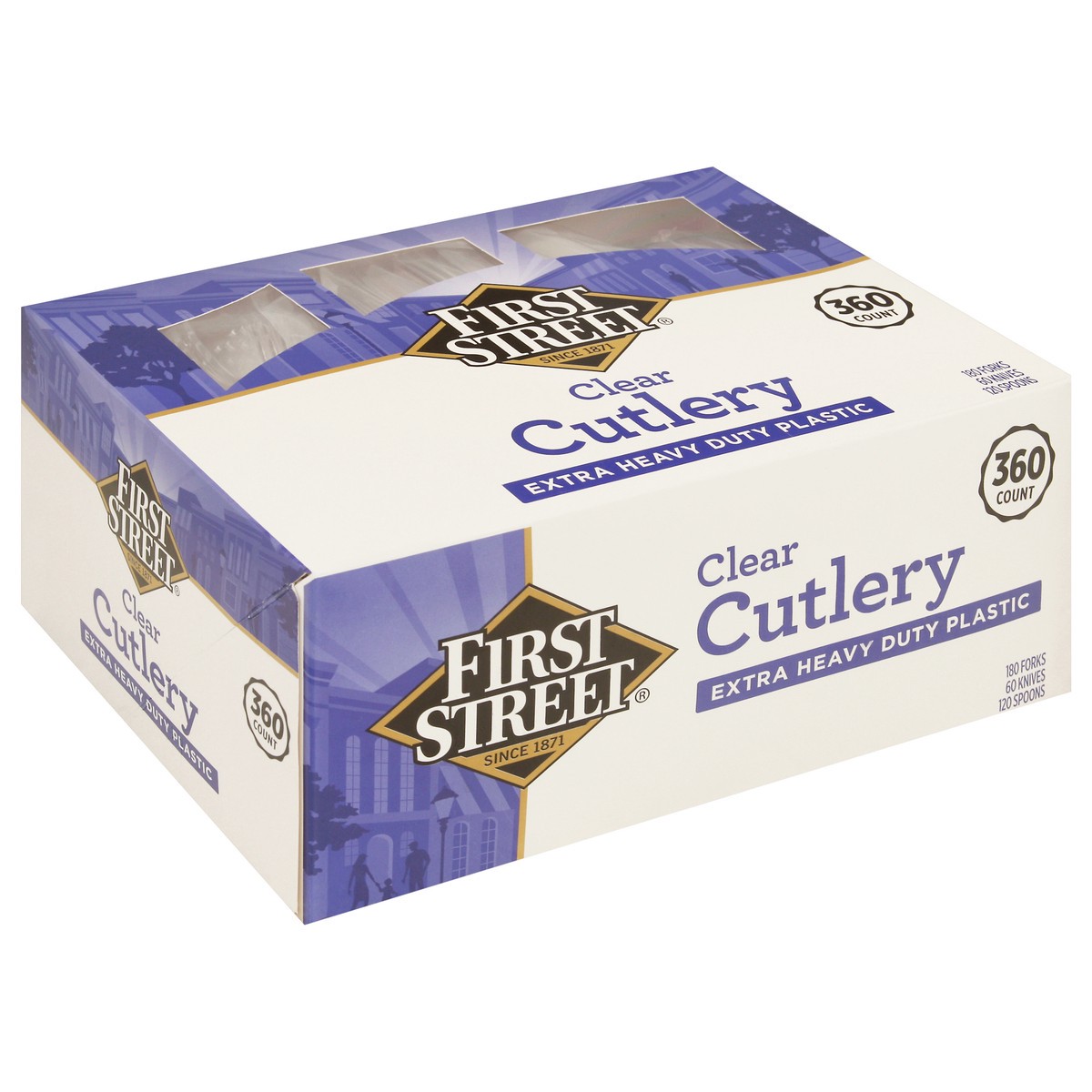 slide 10 of 13, First Street Extra Heavy Duty Clear Cutlery Combo, 360 ct
