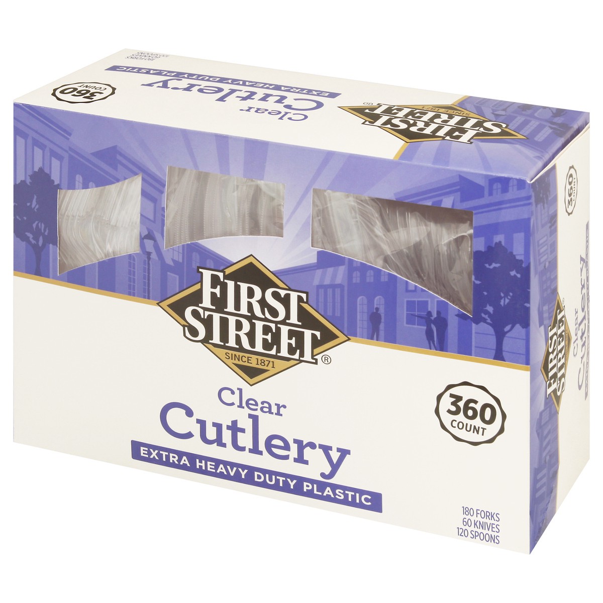 slide 11 of 13, First Street Extra Heavy Duty Clear Cutlery Combo, 360 ct