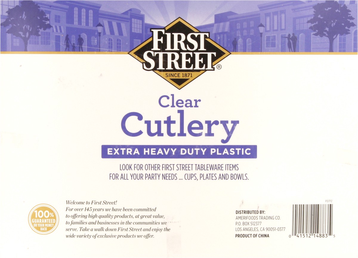 slide 9 of 13, First Street Extra Heavy Duty Clear Cutlery Combo, 360 ct