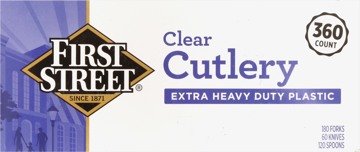 slide 2 of 13, First Street Extra Heavy Duty Clear Cutlery Combo, 360 ct