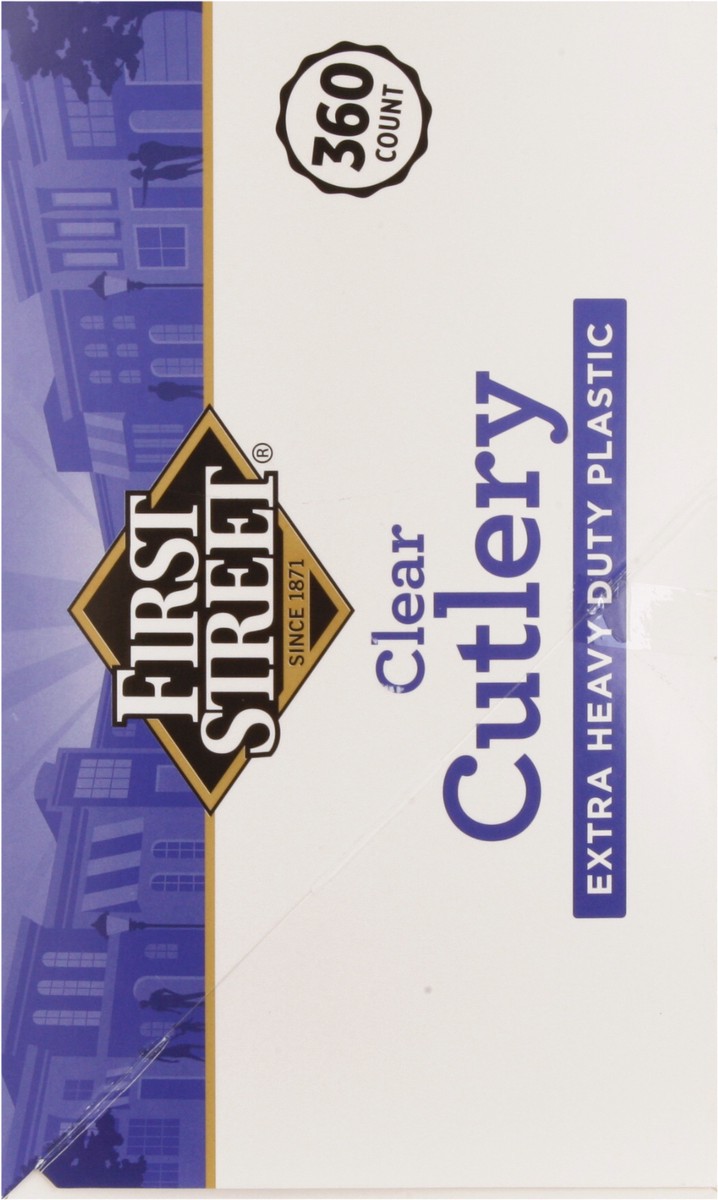 slide 8 of 13, First Street Extra Heavy Duty Clear Cutlery Combo, 360 ct