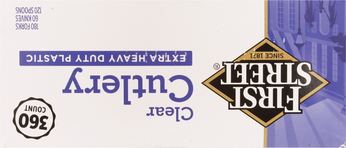 slide 6 of 13, First Street Extra Heavy Duty Clear Cutlery Combo, 360 ct