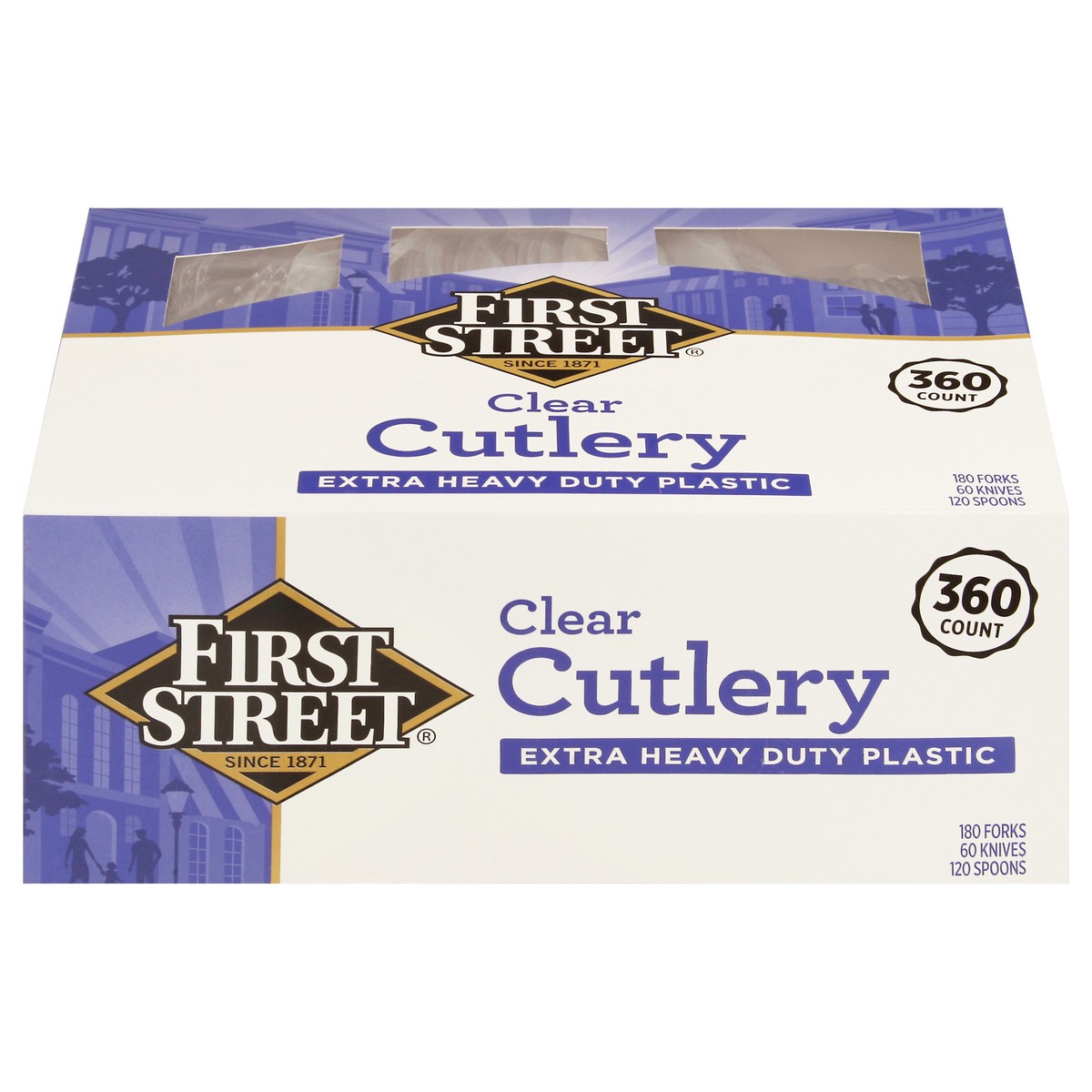 slide 3 of 13, First Street Extra Heavy Duty Clear Cutlery Combo, 360 ct