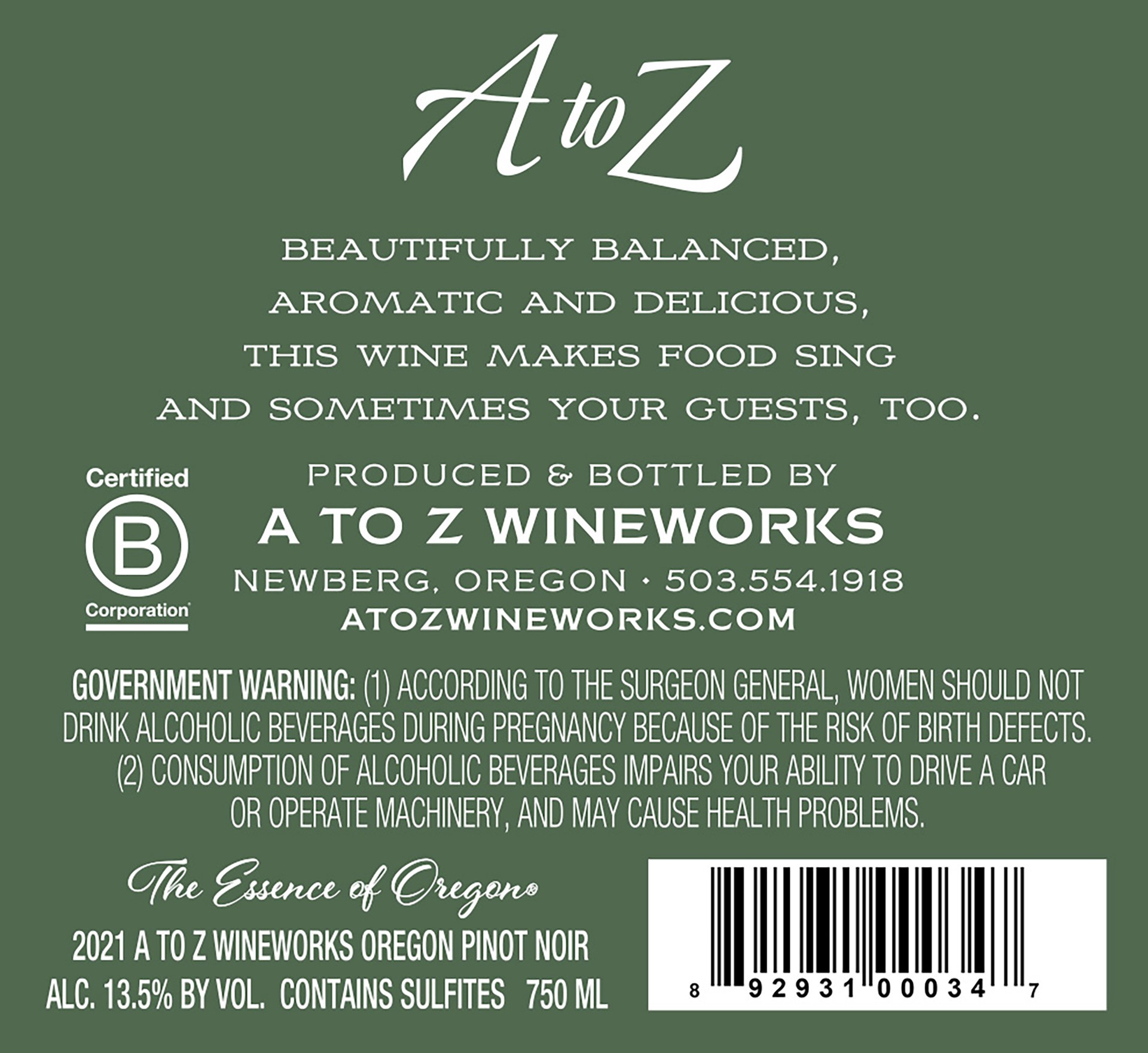 slide 4 of 6, A to Z Wineworks Oregon Pinot Noir 750 ml, 750 ml