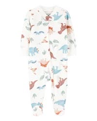 Carter's Baby Dinosaur 2-Way Zip Cotton Sleep & Play Pajamas Multi 3M