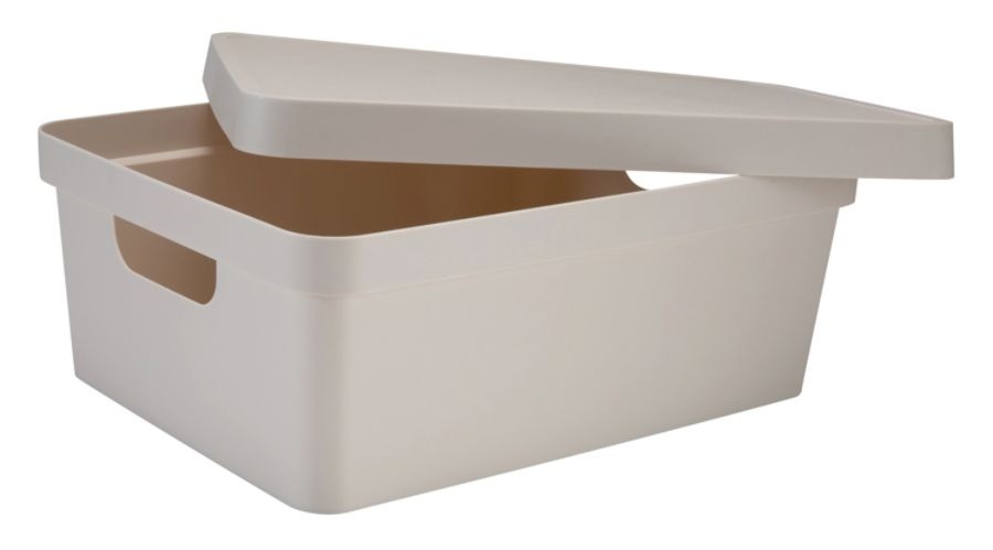 slide 3 of 4, Realspace Medium Storage Box With Lid, 10-15/16 X 14-1/2'' X 5-7/16'', Ivory, 1 ct