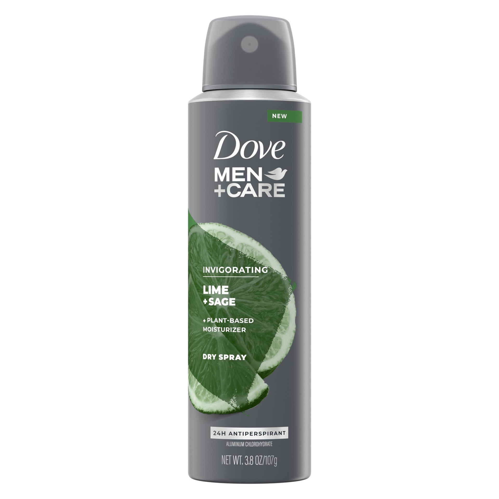 slide 1 of 4, Dove Men+Care Antiperspirant Dry Spray Lime + Sage, 3.8 oz, 3.8 oz