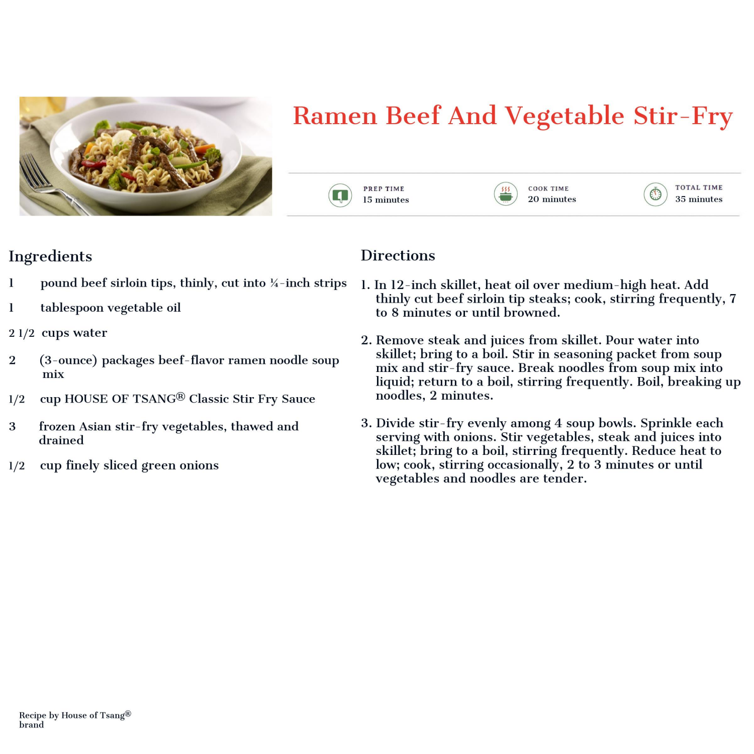 slide 5 of 5, House of Tsang Classic Stir-Fry Sauce 11.5 oz. Bottle, 11.5 oz