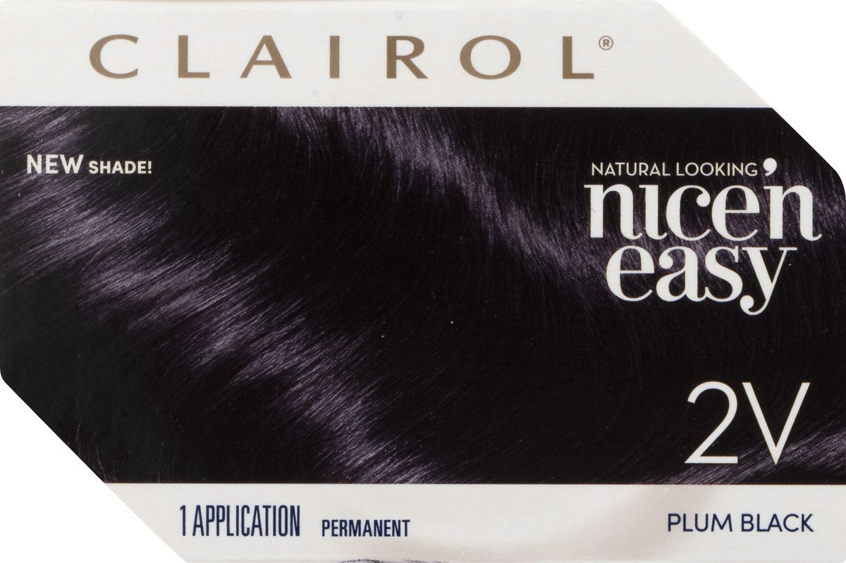 slide 10 of 12, Clairol 2V Plum Black Nice'n Easy Permanent Haircolor 1 ea, 1 ea