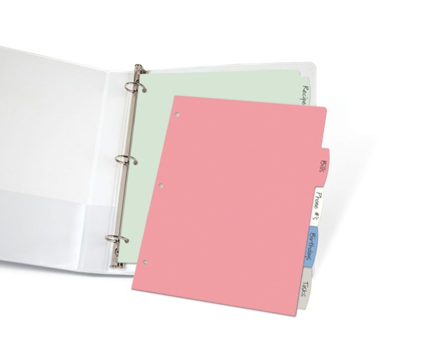 slide 2 of 2, Office Depot Write-On Erasable Dividers, Letter Size (8-1/2'' X 11''), Assorted, Pack Of 5 Dividers, 5 ct