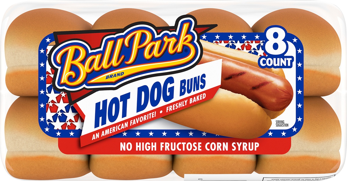 slide 5 of 8, Ball Park Pre-Sliced Bakery Fresh Classic White Hot Dog Buns, 8 ct