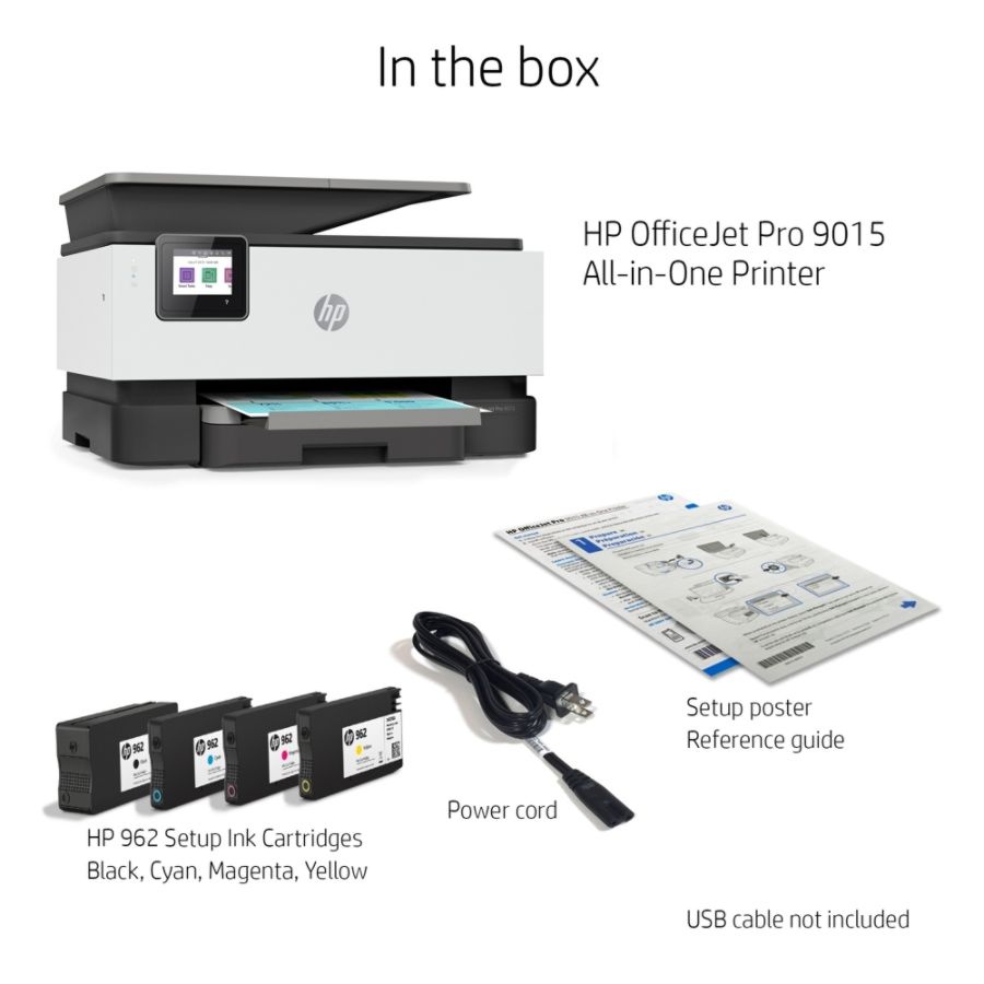 slide 7 of 10, HP Officejet Pro 9015 Wireless Color Inkjet All-In-One Printer, Copier, Scanner, Fax, 1Kr42A#B1H, 1 ct