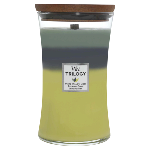 slide 1 of 1, WoodWick Trilogy Woodland Shade Large Hourglass Jar Candle, 1 ct