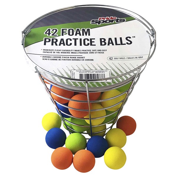 slide 3 of 17, PrideSports Bucket of Foam Practice Balls, 42 ct