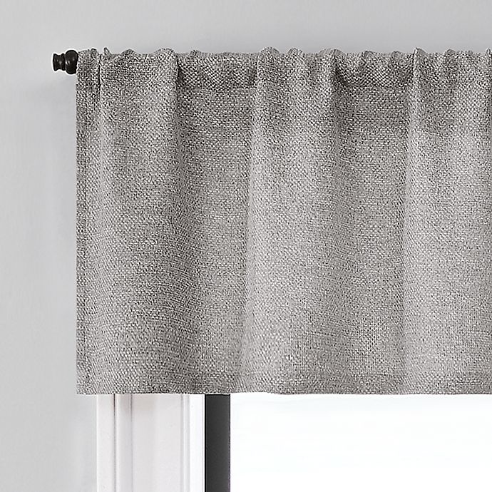 slide 3 of 5, Brookstone Saville Kitchen Window Curtain Tier Pair and Valance - Grey, 24 in