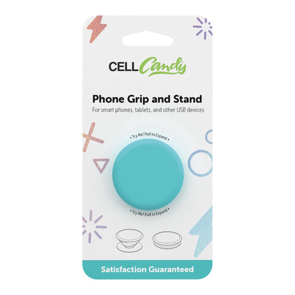 slide 1 of 1, CELLCandy® Collapsible Phone Grip - Turquoise, 1 ct