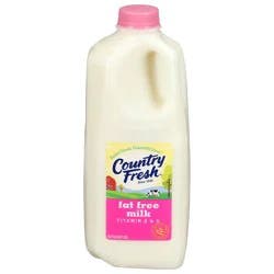 Country Fresh Milk Fat Free Half Gallon Plastic Jug