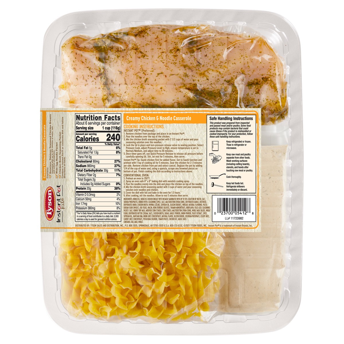 slide 5 of 5, Tyson Meal Kit Creamy Chicken and Noodle, 23 oz, 652.04 g