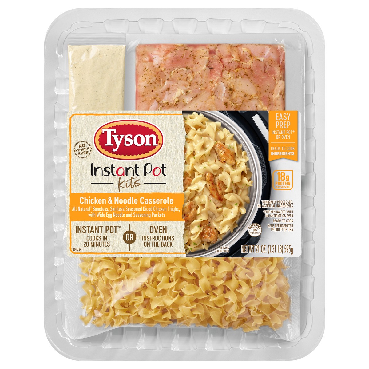 slide 1 of 5, Tyson Meal Kit Creamy Chicken and Noodle, 23 oz, 652.04 g