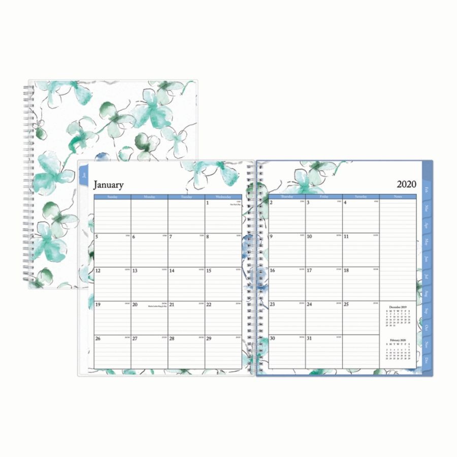slide 2 of 4, Blue Sky Weekly/Monthly Planner, 8-1/2'' X 11'', Lindley, January To December 2020, 1 ct