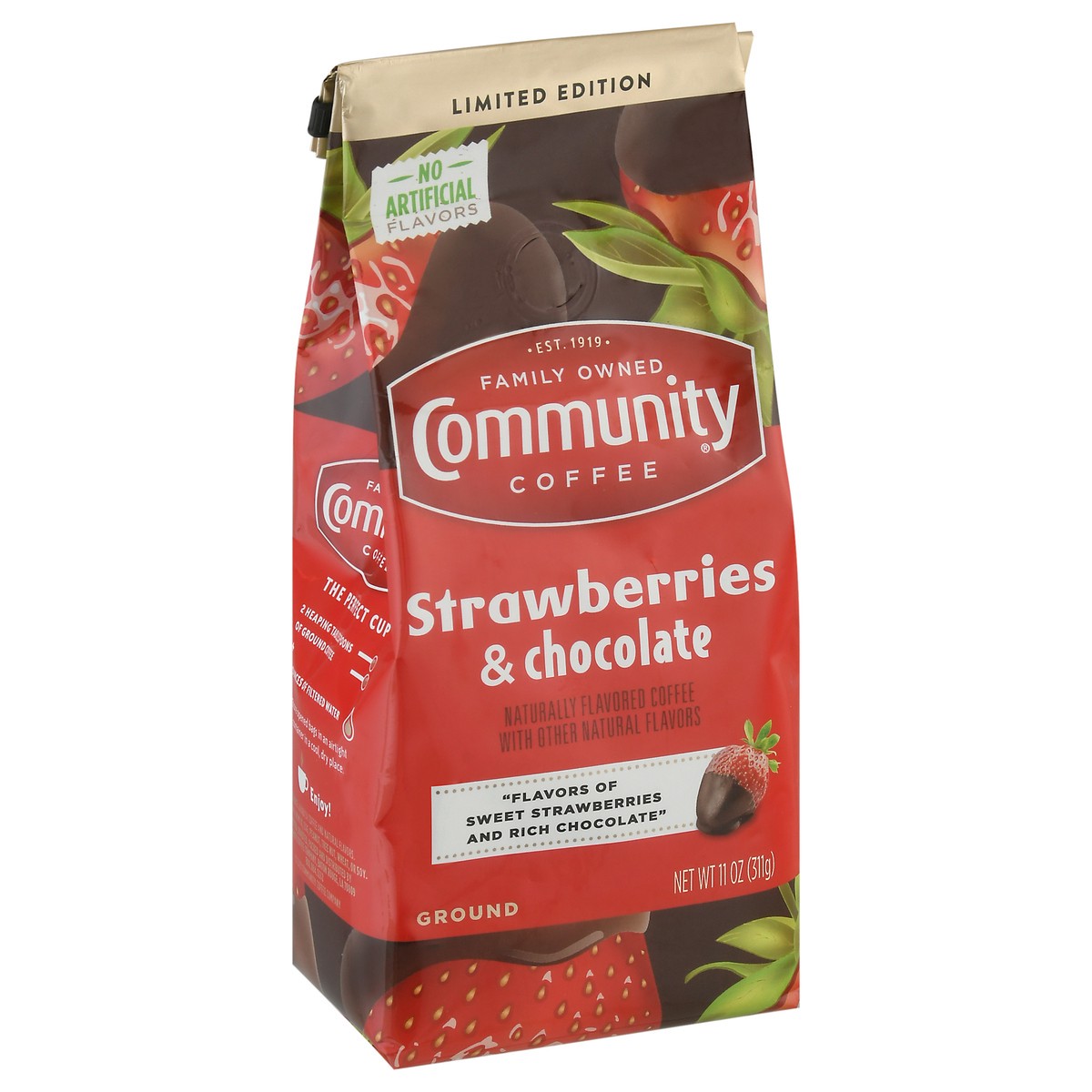 slide 3 of 10, Community Coffee Ground Strawberries & Chocolate Coffee - 11 oz, 11 oz