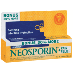 slide 1 of 1, Neosporin First Aid Ointment Plus Pain Relief, 0.65 oz