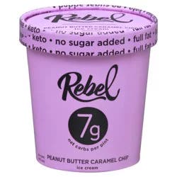 Rebel Peanut Butter Caramel Chip Ice Cream Ice Cream, 1 pint