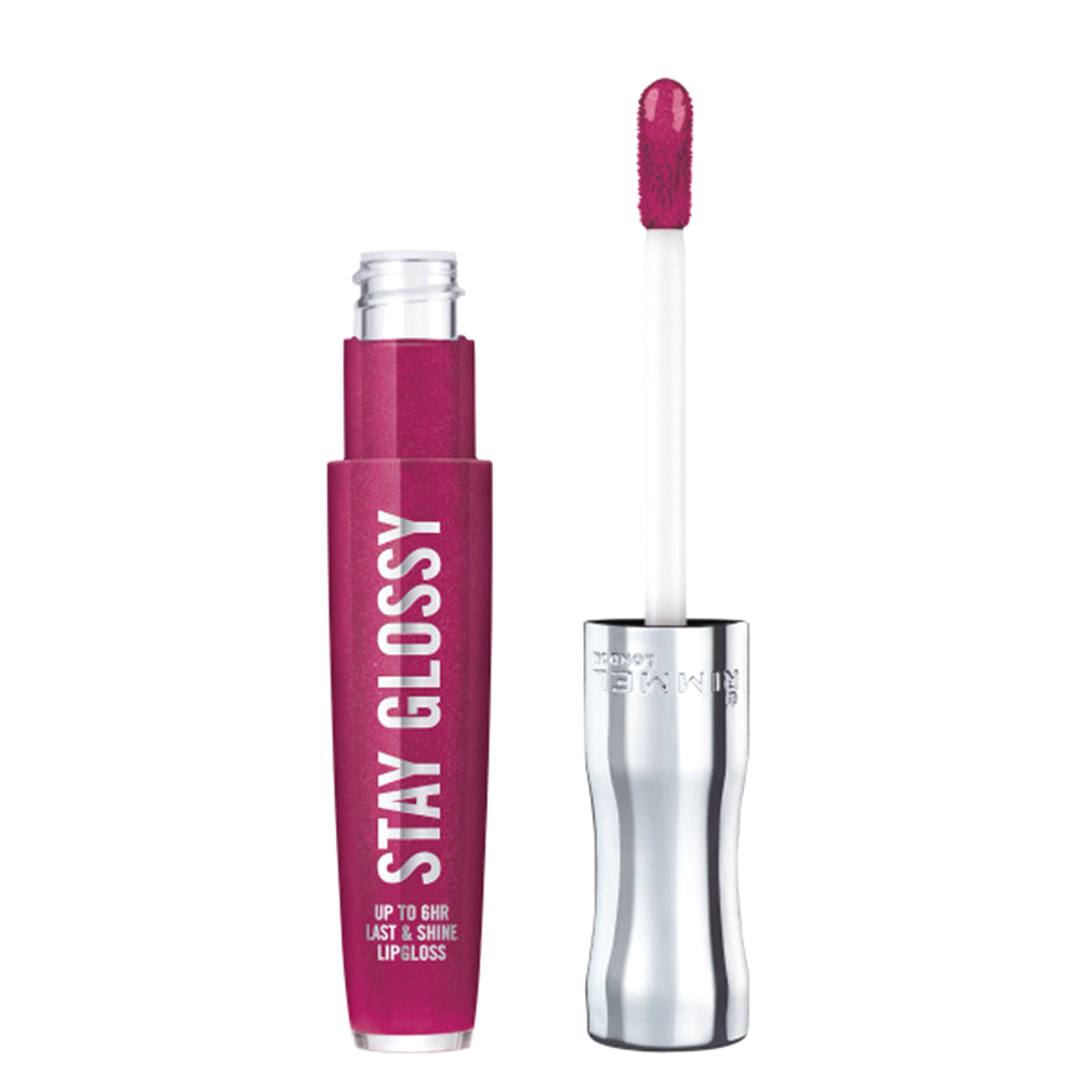 slide 1 of 5, Rimmel London Rimmel Stay Glossy Lip Gloss Berry Bad, 0.18 fl oz