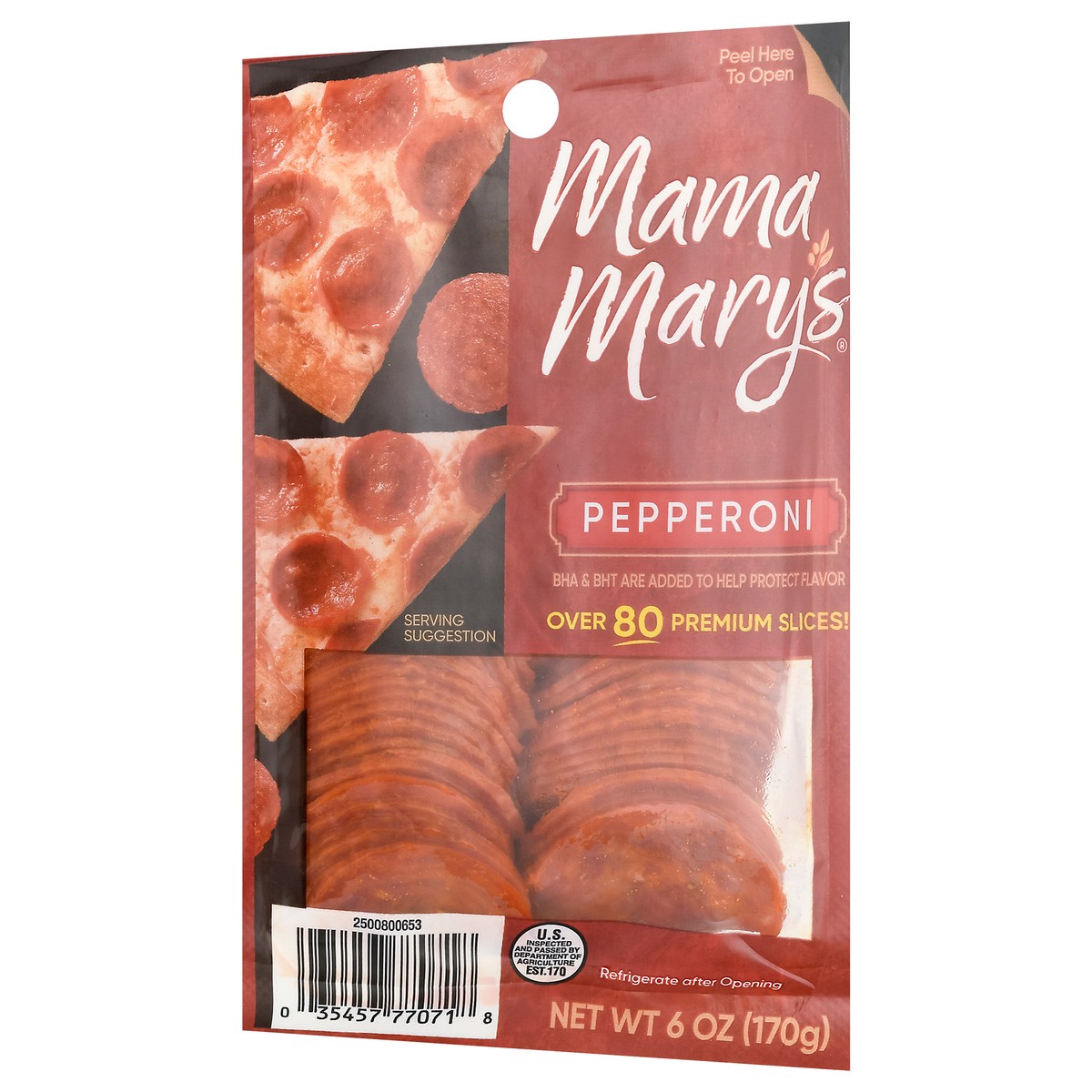 slide 3 of 9, Mama Mary's Pepperoni Meat 6 oz, 6 oz