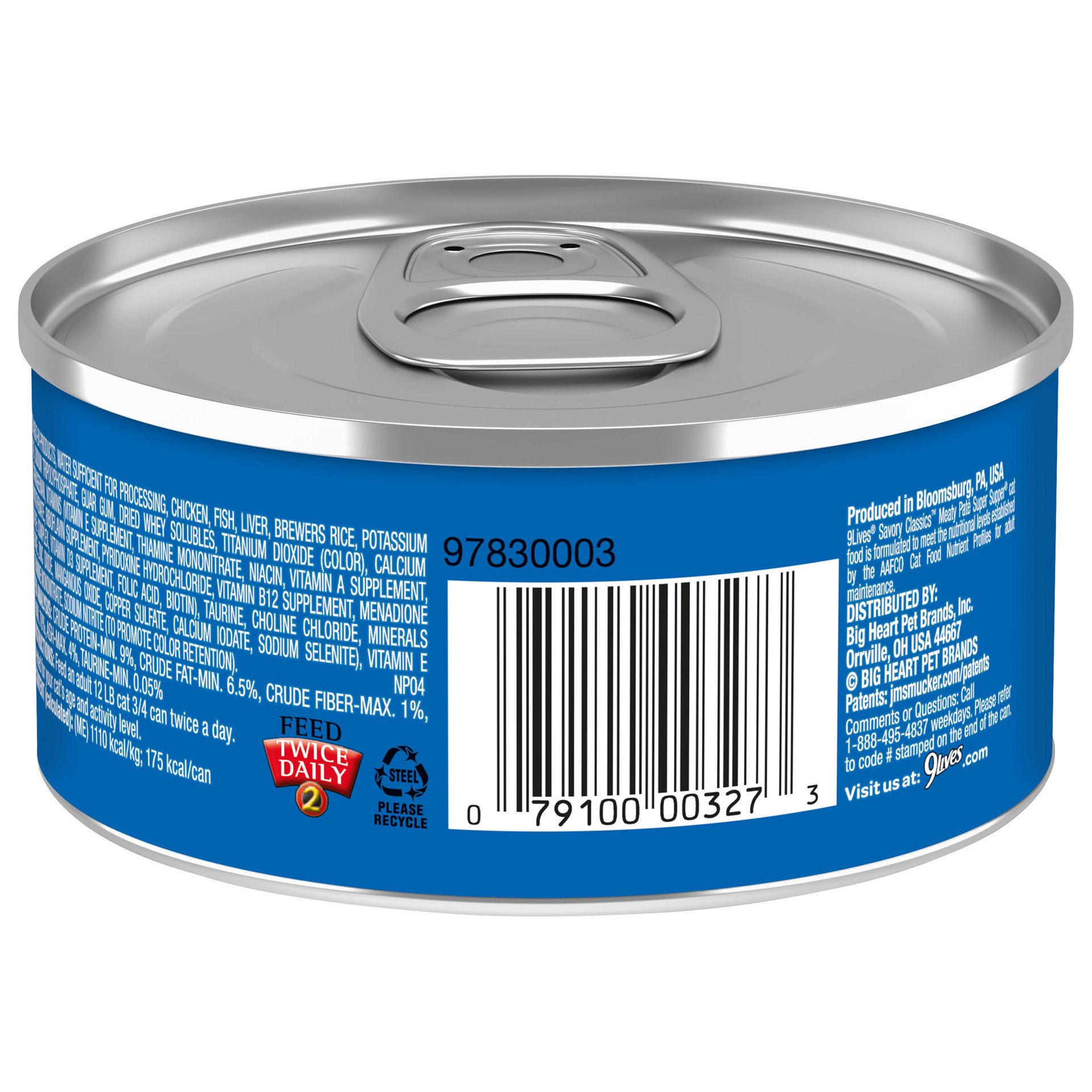 slide 2 of 5, 9Lives Meaty Paté Super Supper Wet Cat Food, 5.5-Ounce Can, 5.5 oz