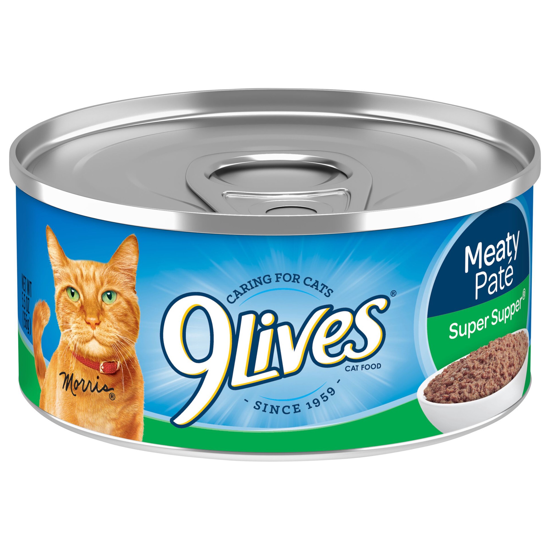 slide 1 of 5, 9Lives Meaty Paté Super Supper Wet Cat Food, 5.5-Ounce Can, 5.5 oz