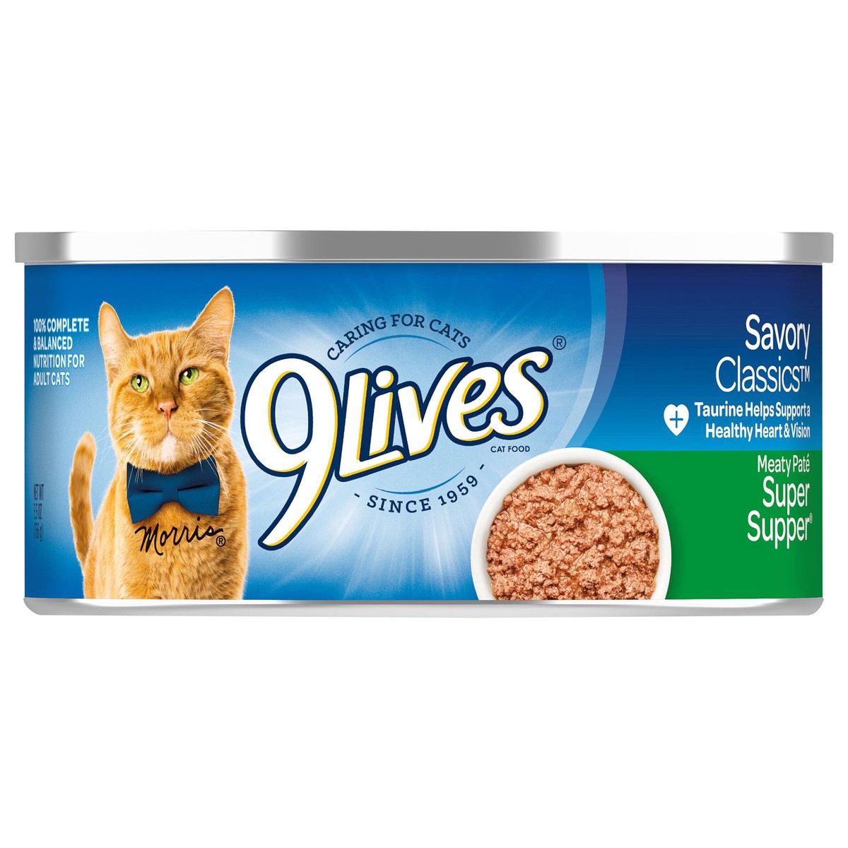 slide 1 of 5, 9Lives Meaty Paté Super Supper Wet Cat Food, 5.5-Ounce Can, 5.5 oz