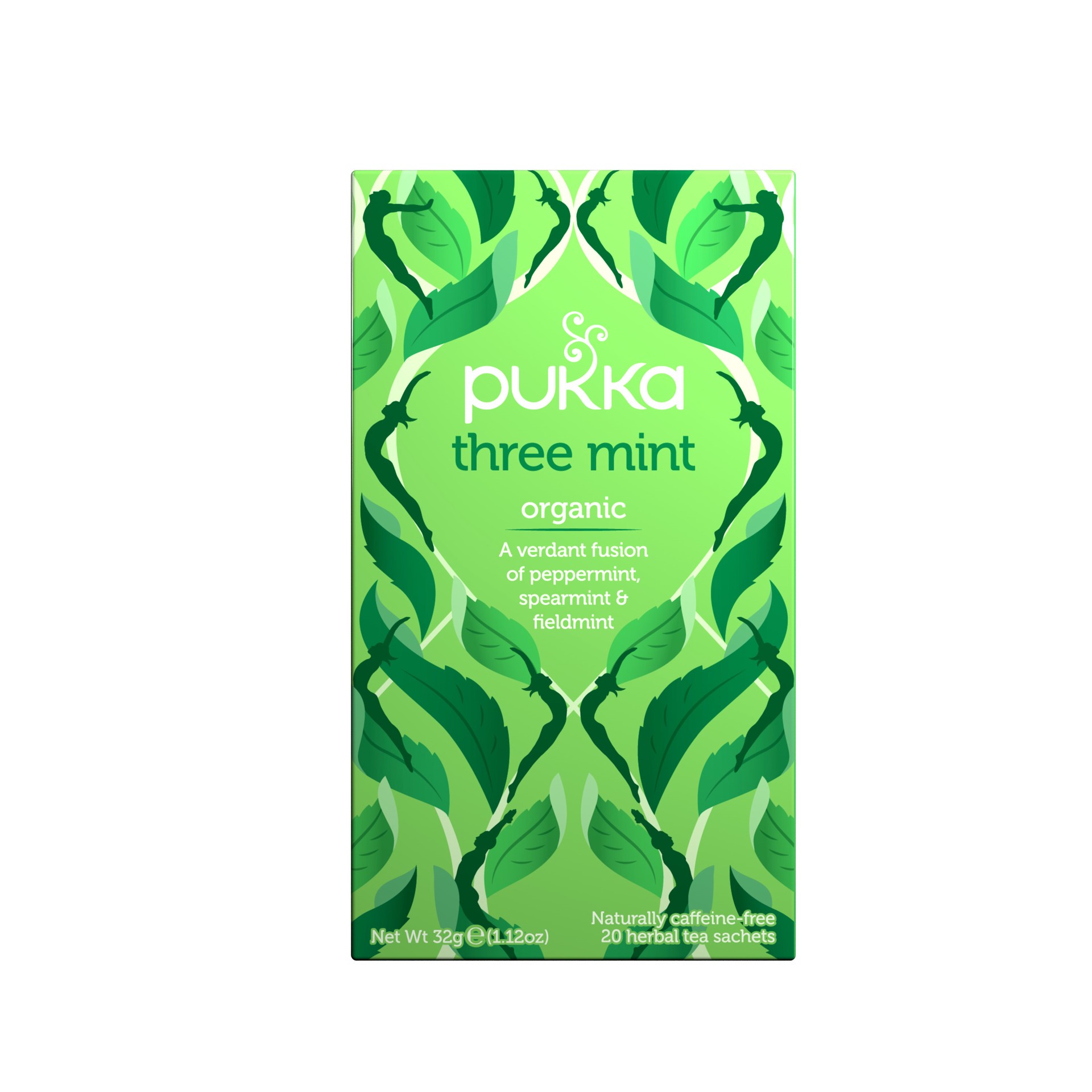 slide 1 of 4, Pukka Organic Herbal Tea Three Mint Tea, 20 Tea Bags - 20 ct, 20 ct