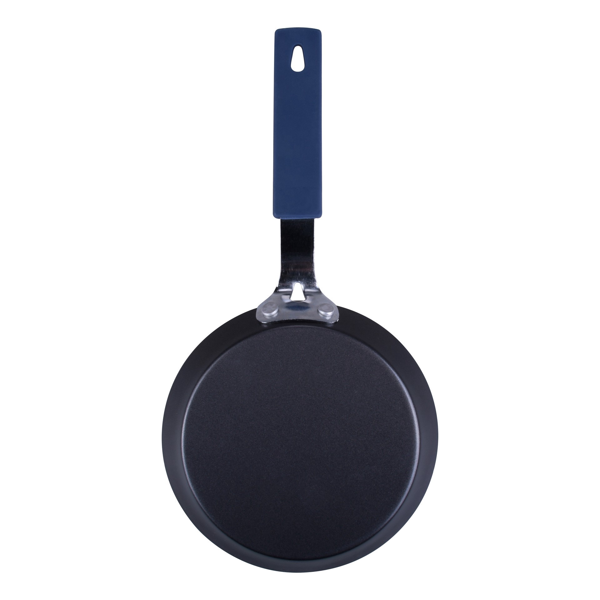 slide 3 of 3, 5.5" Blue & Black Mini Fry Pan By Makery, 5.5 in x 5.5 in x 2 in