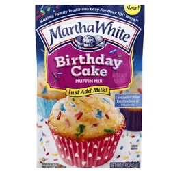 Martha White Birthday Cake Muffin Mix, 7.4 oz Bag